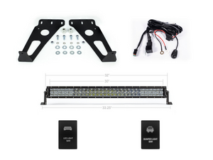 Cali raised 32 Inch Hidden Grille LED Light Bar Brackets Kit | Toyota 4Runner (2014-2022)