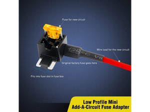 Cali Raised 12V Add A Fuse Kit W/5Amp Lo Profile Mini Blade Fuse