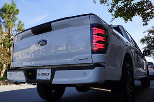 AlphaRex LUXX - Series LED Tail Lights (Black - Red) | Ford F150 (2021 - 2023) - Truck Brigade
