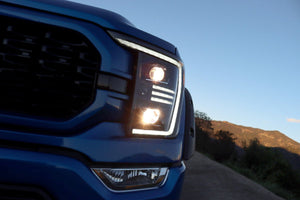 AlphaRex PRO - Series Halogen Projector Headlights (Alpha Black) | Ford F150 (2021 - 2023) - Truck Brigade