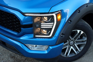 AlphaRex PRO - Series Halogen Projector Headlights (Alpha Black) | Ford F150 (2021 - 2023) - Truck Brigade