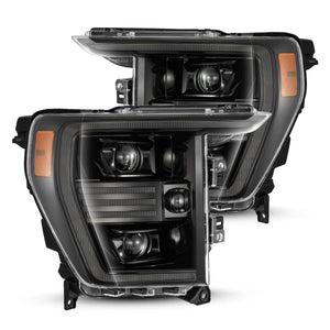 AlphaRex PRO - Series Halogen Projector Headlights (Alpha Black) | Ford F150 (2021 - 2023) - Truck Brigade
