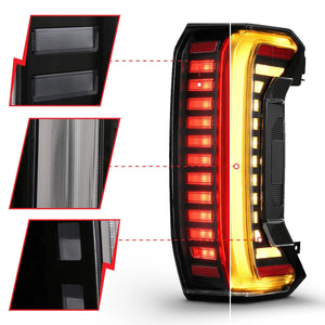 Anzo Full LED Tail Lights - Black Clear Lens | Toyota Tundra (2022 - 2025) - Truck Brigade