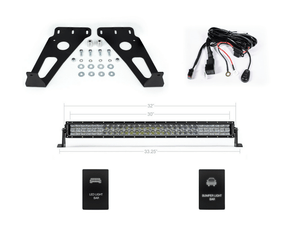Cali raised 32 Inch Hidden Grille LED Light Bar Brackets Kit | Toyota 4Runner (2014-2022) | Truck Brigade