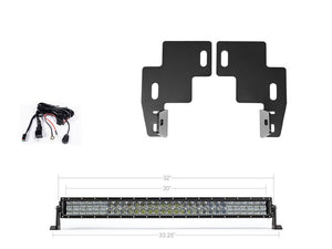Cali Raised 32" Lower Bumper Hidden LED Light Bar Brackets Kit | Chevy Colorado (2014-2022) | Truck Brigade