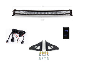 Cali Raised 52 Inch Curved LED Light Bar Roof Bracket Kit | Toyota 4Runner (2003-2023) | Truck Brigade