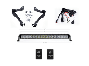 Cali Raised Lower Bumper Hidden 32 Inch LED Light Bar Bracket Kit | Toyota Tundra (2014-2021) | Truck Brigade