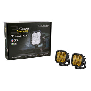 Diode Dynamics SS3 SAE Yellow Pro LED Pod - Pair - Truck Brigade