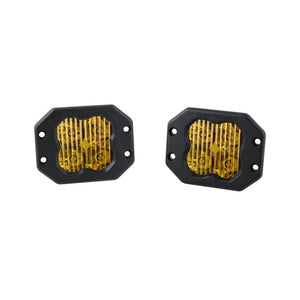 Diode Dynamics SS3 SAE Yellow Sport Flush Mount LED Pod - Pair - Truck Brigade
