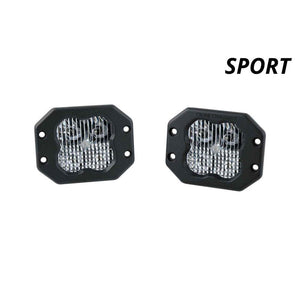 Diode Dynamics SS3 SAE/DOT White Sport Flush Mount LED Pod - Pair - Truck Brigade