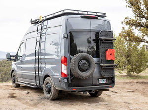 Flatline Van Co Rear Tire Carrier | Ford Transit (2015 - 2024) | Truck Brigade