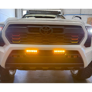 Heretic Studio Behind the Grill Dual 6" Bar Kit - Amber | Toyota Tacoma (2024 - 2025) - Truck Brigade