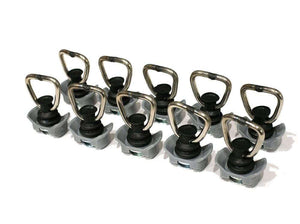 L - Track Anchors with D - Ring Hooks - 10 Pack | Truck Brigade