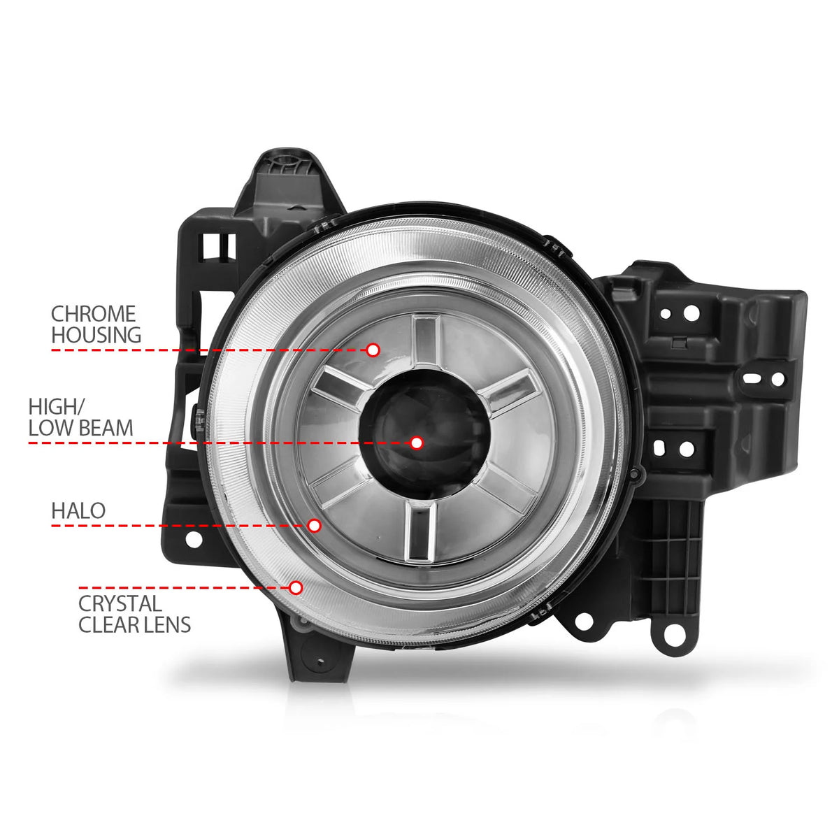 Anzo Projector Halo Headlights - Chrome | Toyota FJ Cruiser (2007-2014)