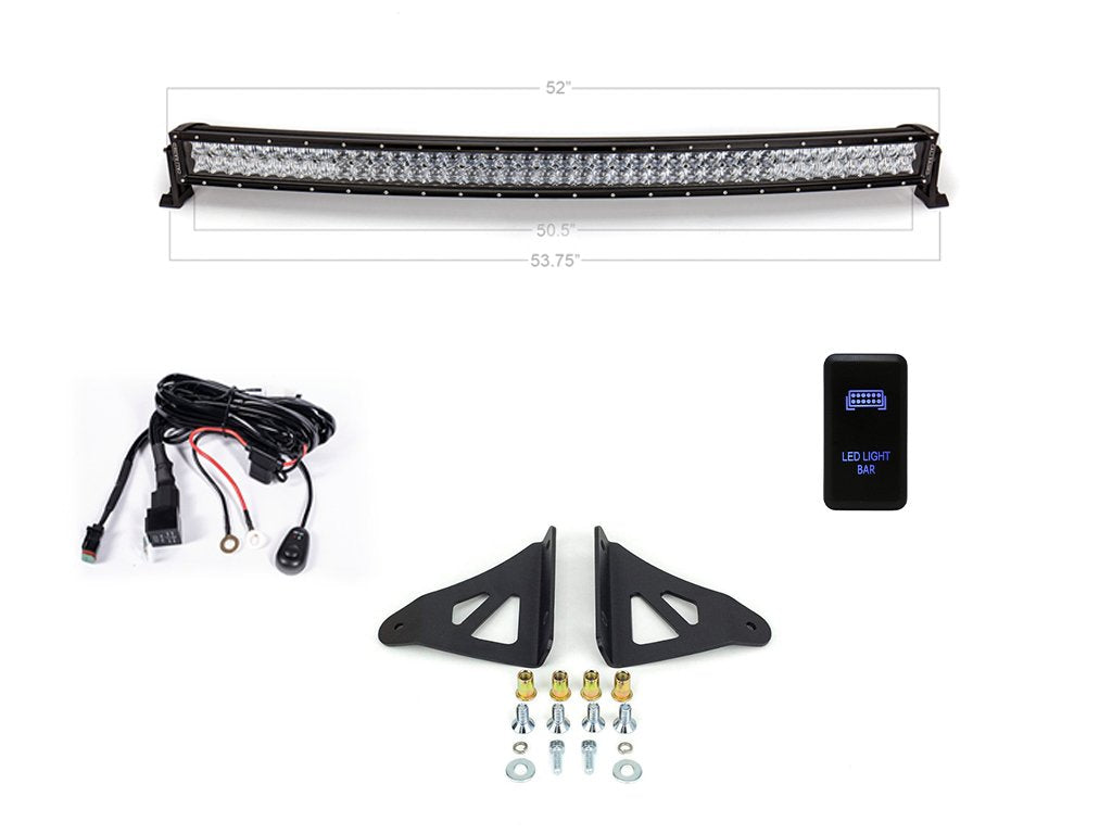 Cali Raised 52 Inch Curved LED Light Bar Roof Bracket Kit | Toyota 4Runner (2003-2023)