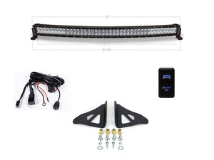 Cali Raised 52 Inch Curved LED Light Bar Roof Bracket Kit | Toyota 4Runner (2003-2023)