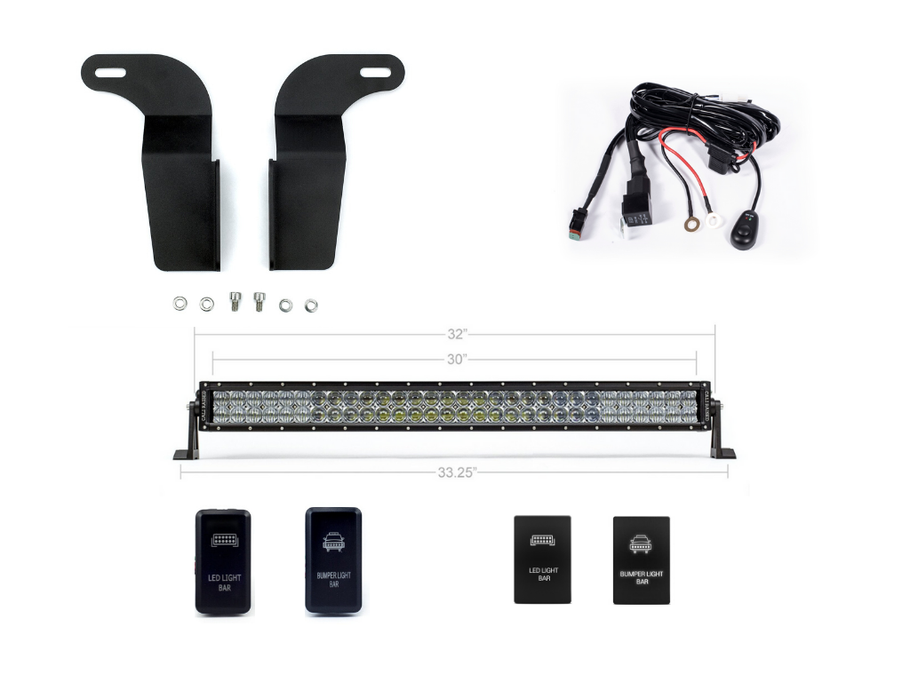Cali Raised Lower Bumper Hidden 32 Inch LED Light Bar Bracket Kit | Toyota Tacoma (2005-2015)