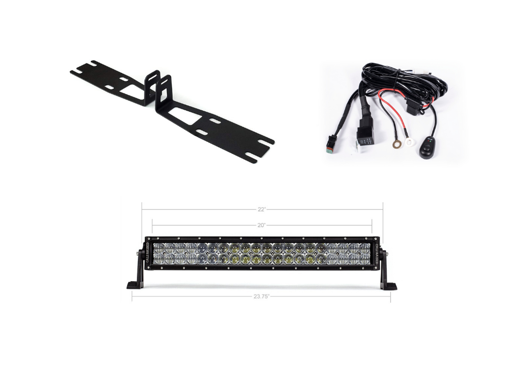 Cali Raised 22" Bumper Hidden LED Light Bar Brackets Kit | Dodge 2500/3500 (2010-2018)