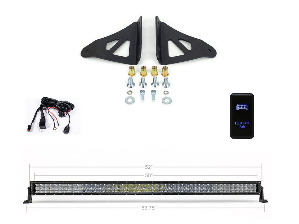 Cali Raised 52 Inch Curved LED Light Bar Roof Bracket Kit | Toyota Tacoma (2005-2023)