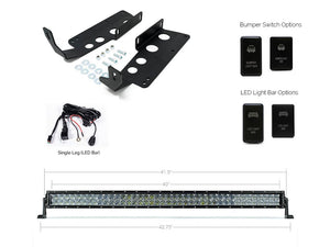 Cali Raised 42 Inch Hidden Grille Curved LED Light Bar Bracket Kit | Toyota Tundra (2014-2021)