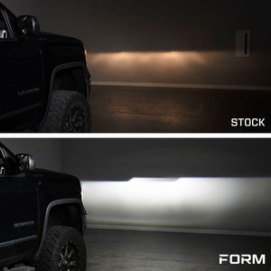 Form Lights LED Projector Headlights (Amber DRL) | GMC Sierra 1500 (2014-2018)