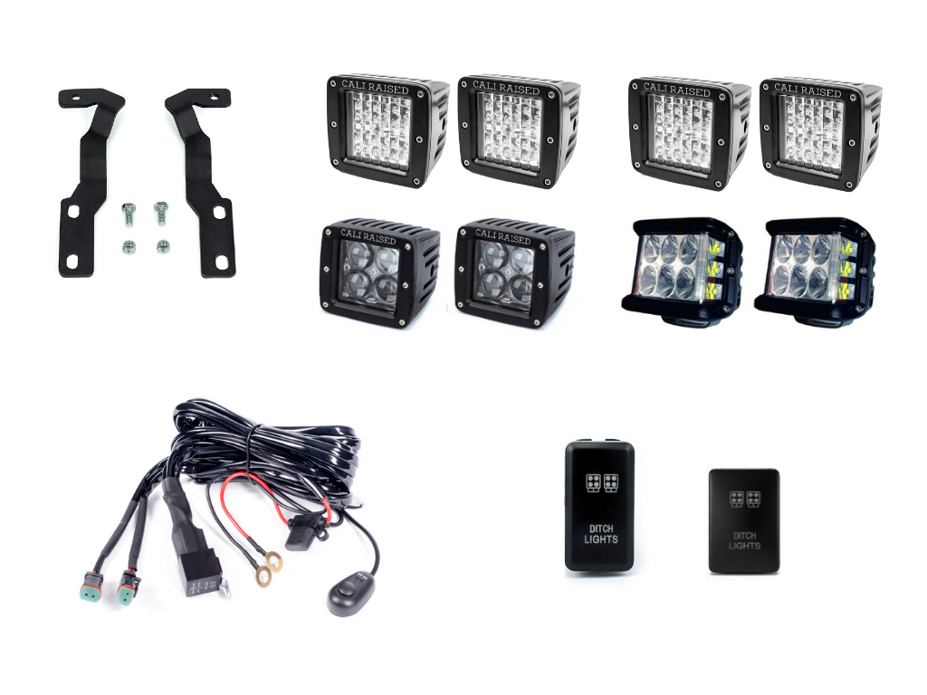 Cali Raised Low Profile Ditch Light Bracket Kit | Toyota Tacoma (2016-2023)