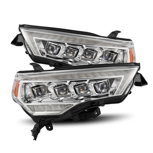 Pair of AlphaRex MK II NOVA-Series LED Projector Headlights for 2018 Toyota Highlander in a close-up view