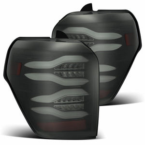 2 pcs AlphaRex PRO-Series LED Tail Lights (Jet Black)  for Toyota 4Runner (2010-2023)
