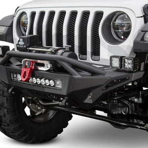 Addictive Desert Designs Stealth Fighter with Hoop and Winch Mount Front Bumper | Jeep Gladiator (2020-2022)