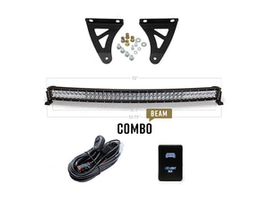 Cali Raised 52" Curved LED Light Bar Roof Brackets Kit | Toyota Tundra (2007-2021)