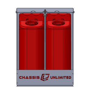 Chassis Unlimited Dual Fuel/Water Can Mount