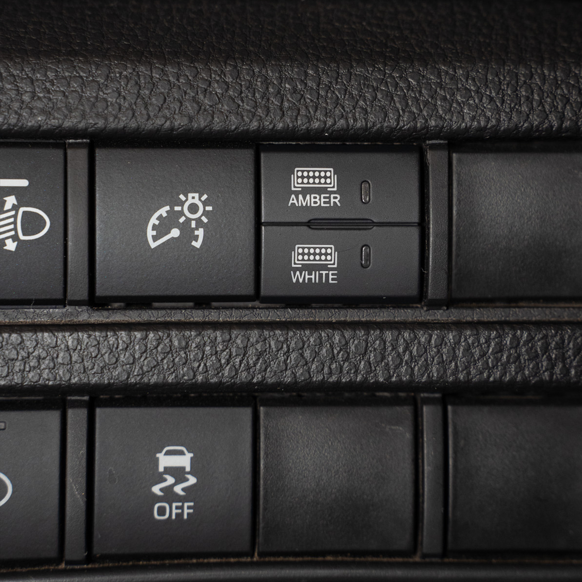 Cali Raised Square Style Dual Function Toyota OEM Style "AMBER & WHITE" Switch
