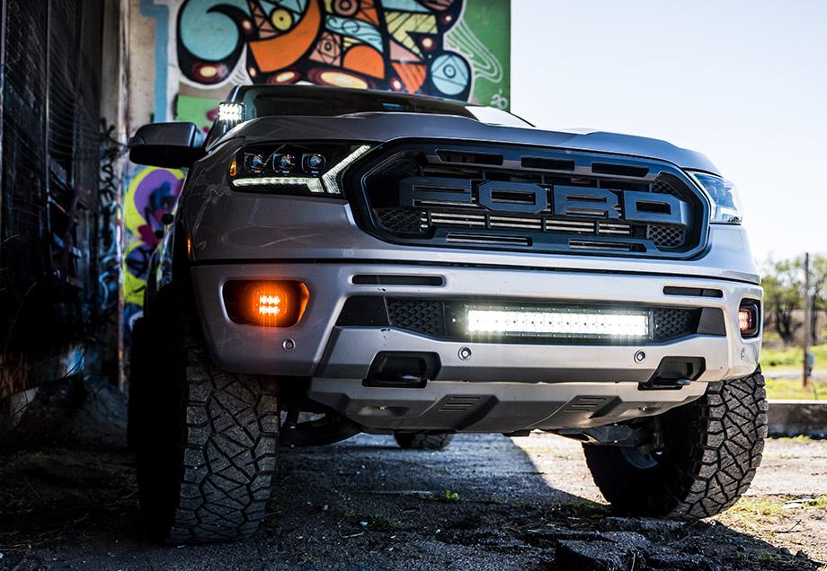 Cali Raised LED Fog Light Pod Replacements Brackets Kit | Ford Ranger (2019-2024)
