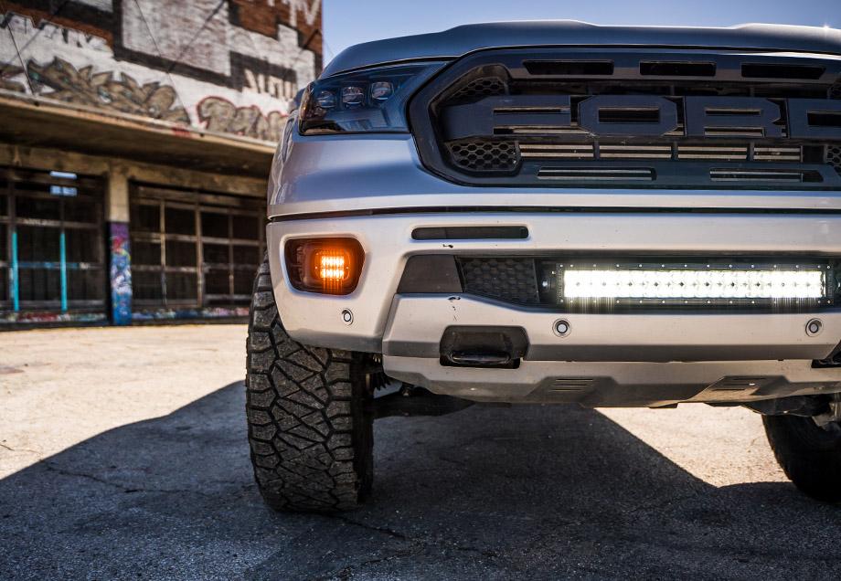 Cali Raised LED Fog Light Pod Replacements Brackets Kit | Ford Ranger (2019-2024)