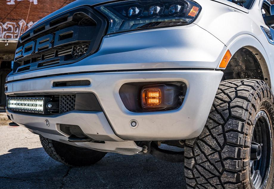 Cali Raised LED Fog Light Pod Replacements Brackets Kit | Ford Ranger (2019-2024)