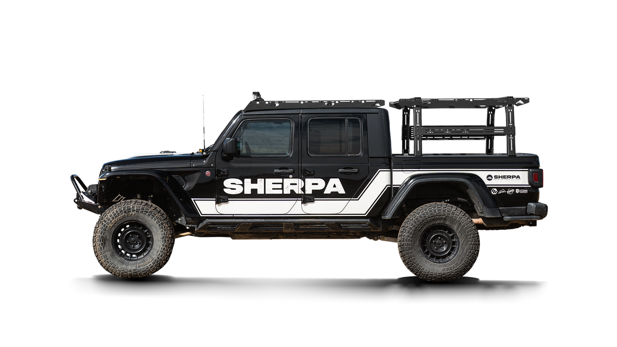Sherpa Bed Rack- Rack-Height PAK System | Jeep Gladiator (2020-2026)