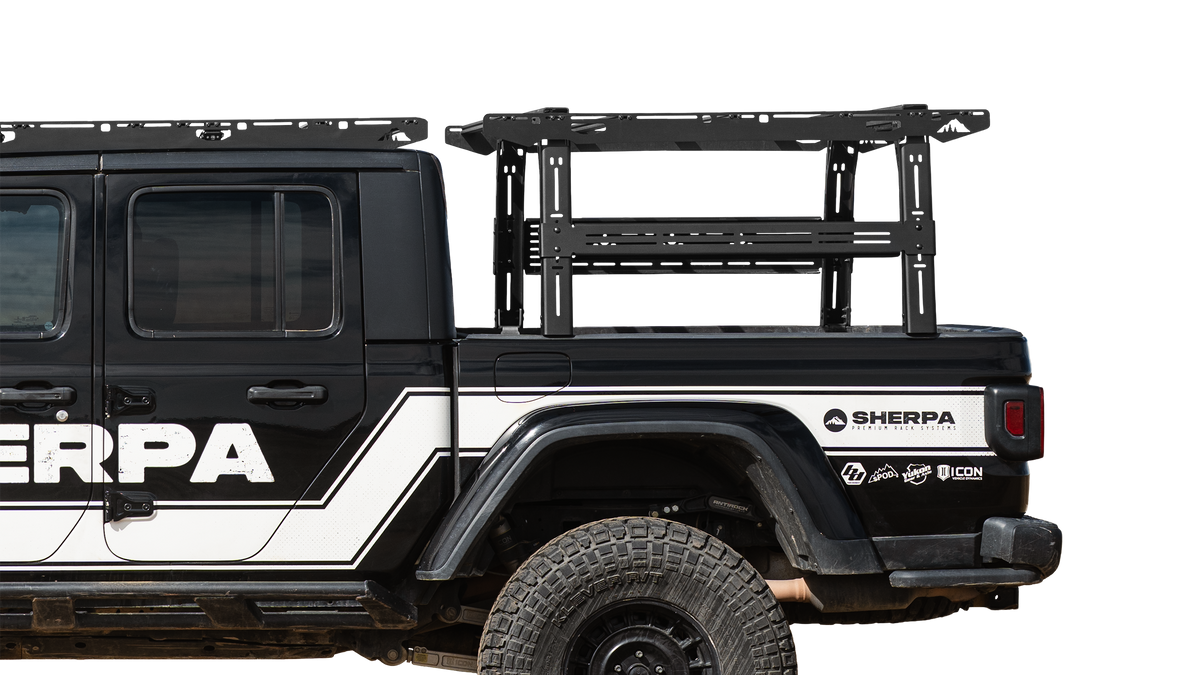 Sherpa Bed Rack- Rack-Height PAK System | Jeep Gladiator (2020-2026)
