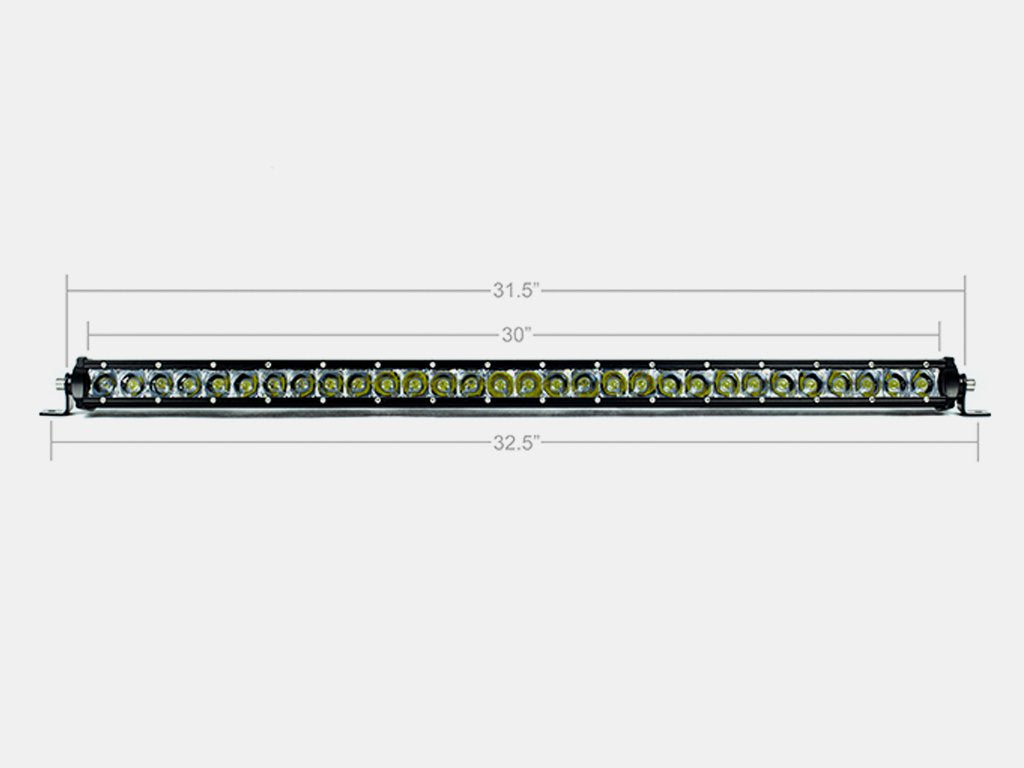 Cali Raised 32" Slim Single Row LED Bar (Amber)