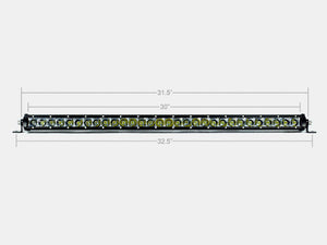 Cali Raised 32" Slim Single Row LED Bar (Amber)