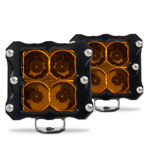 Heretic Quattro Amber LED Pod Light - Pair Pack