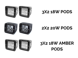 Cali Raised LED Fog Light Pod Replacement Bracket Kit | Toyota Tacoma (2016-2023)