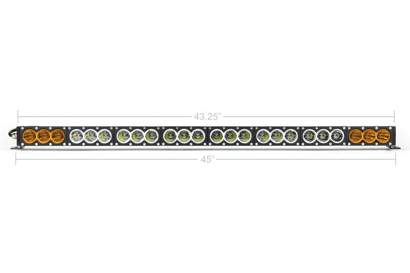 Cali Raised Dual Function Amber/White LED Light Bar Prinsu Mounting Bracket Kit