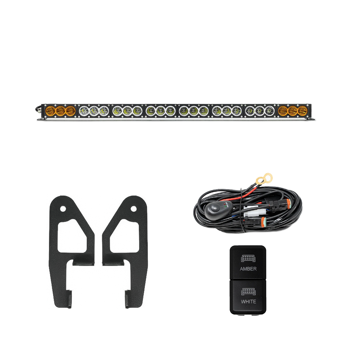 Cali Raised Premium Roof Rack Front Light Bar Kit | Toyota Tacoma (2005-2023)
