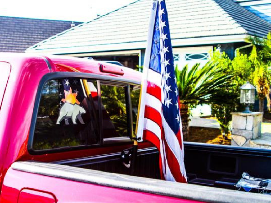 Cali Raised BED RAIL FLAG POLE MOUNT For Toyota Tacoma & Tundra