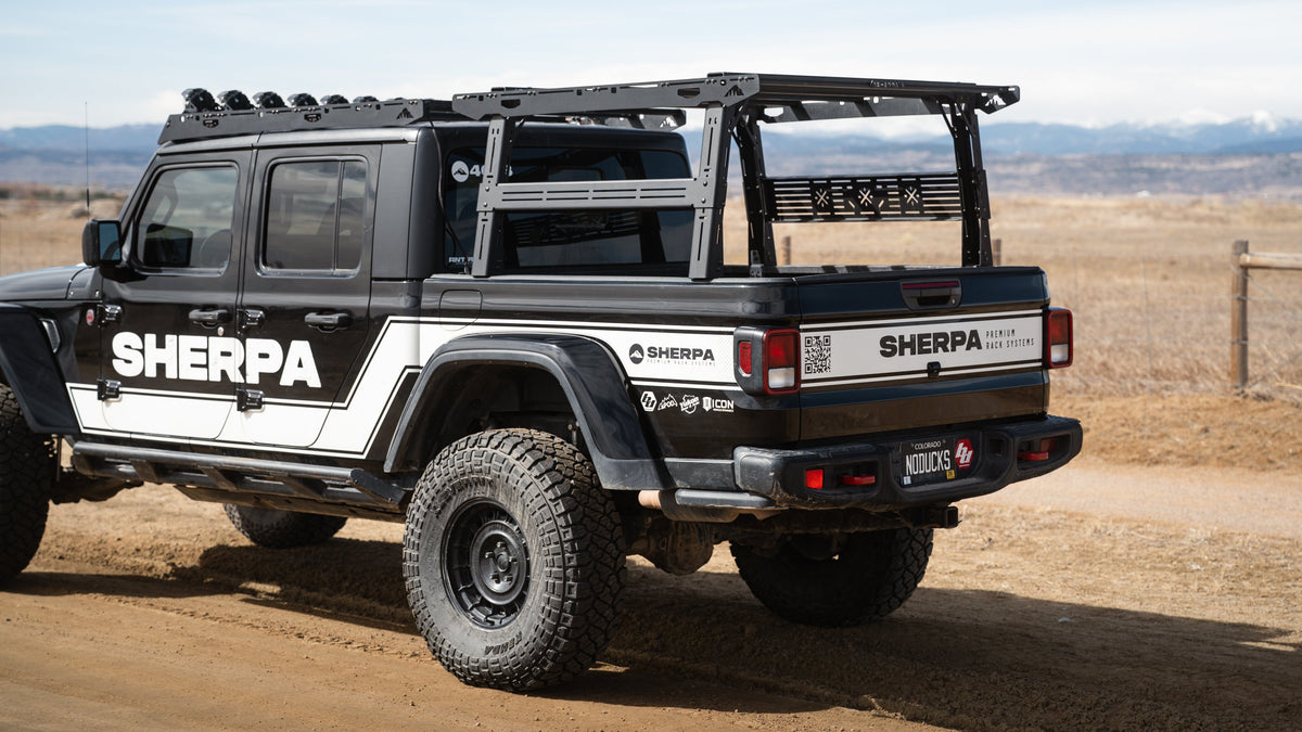 Sherpa Bed Rack- Rack-Height PAK System | Jeep Gladiator (2020-2026)