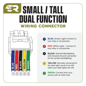 Cali Raised Dual Function Toyota OEM Style  Switch Tall Style - Amber and White