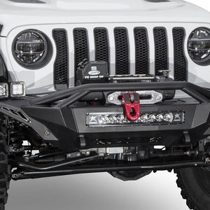 Addictive Desert Designs Stealth Fighter with Hoop and Winch Mount Front Bumper | Jeep Gladiator (2020-2022) - Truck Brigade