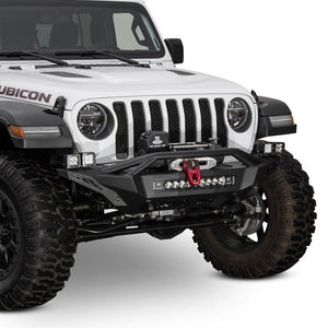 Addictive Desert Designs Stealth Fighter with Hoop and Winch Mount Front Bumper | Jeep Gladiator (2020-2022) - Truck Brigade