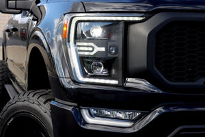 AlphaRex LUXX - Series LED Projector Headlights (Black) | Ford Raptor (2021 - 2023) - Truck Brigade