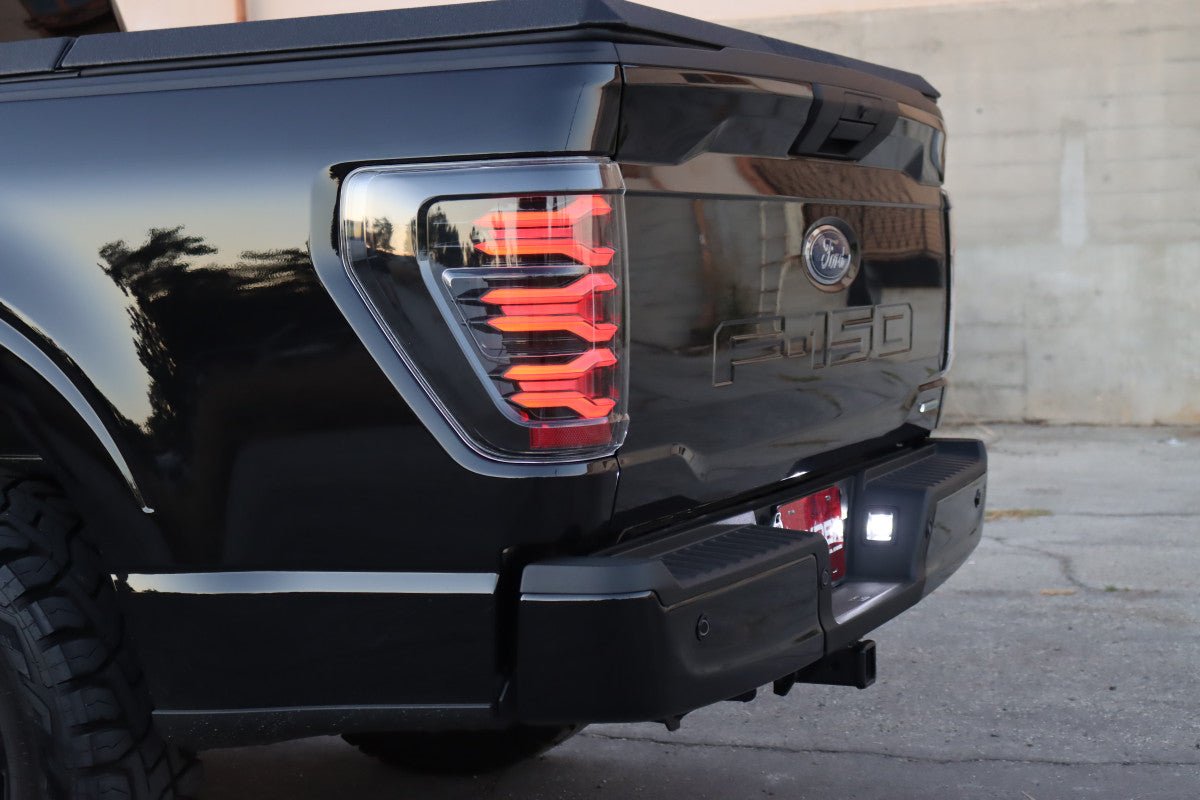 AlphaRex LUXX - Series LED Tail Lights (Black - Red) | Ford F150 (2021 - 2023) - Truck Brigade